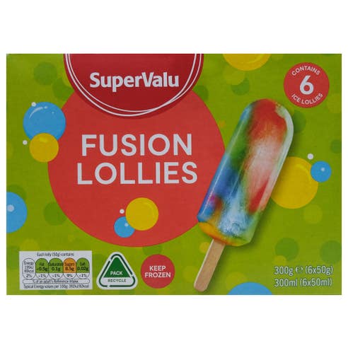 Supervalu Fusion Lollies 6pk 300g 