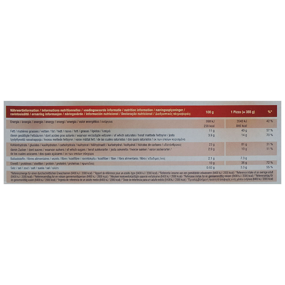 Dr Oetker Ristorante Pizza Mozzarella 355g right side image