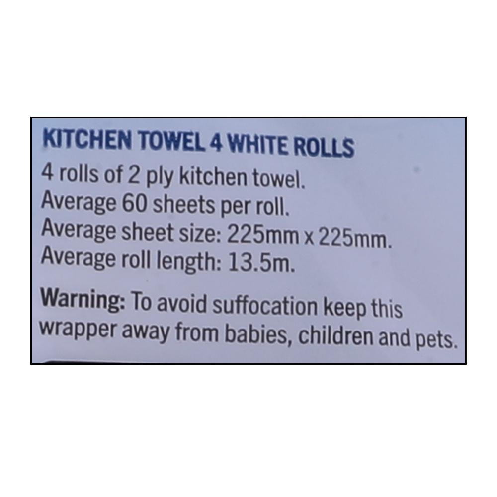 Supervalu Ultra Kitchen Towel 2ply 4roll right side image