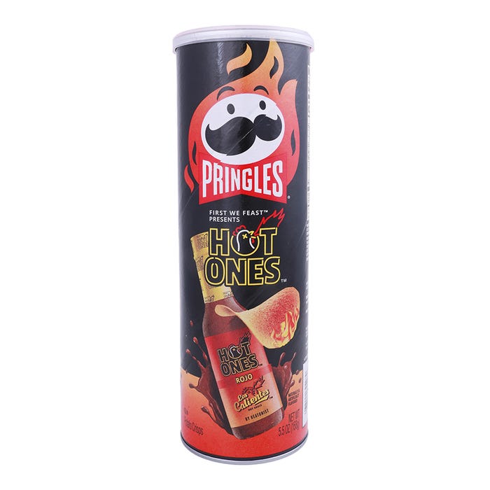 Pringles Hot Ones Los Calientes Rojo Crisps 158g