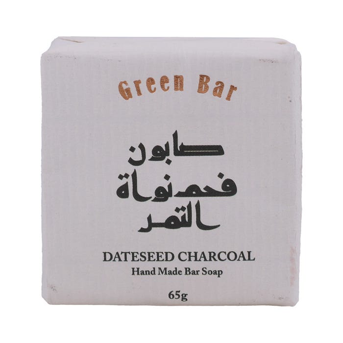 Green Bar Date Seed Charcoal Soap 65g