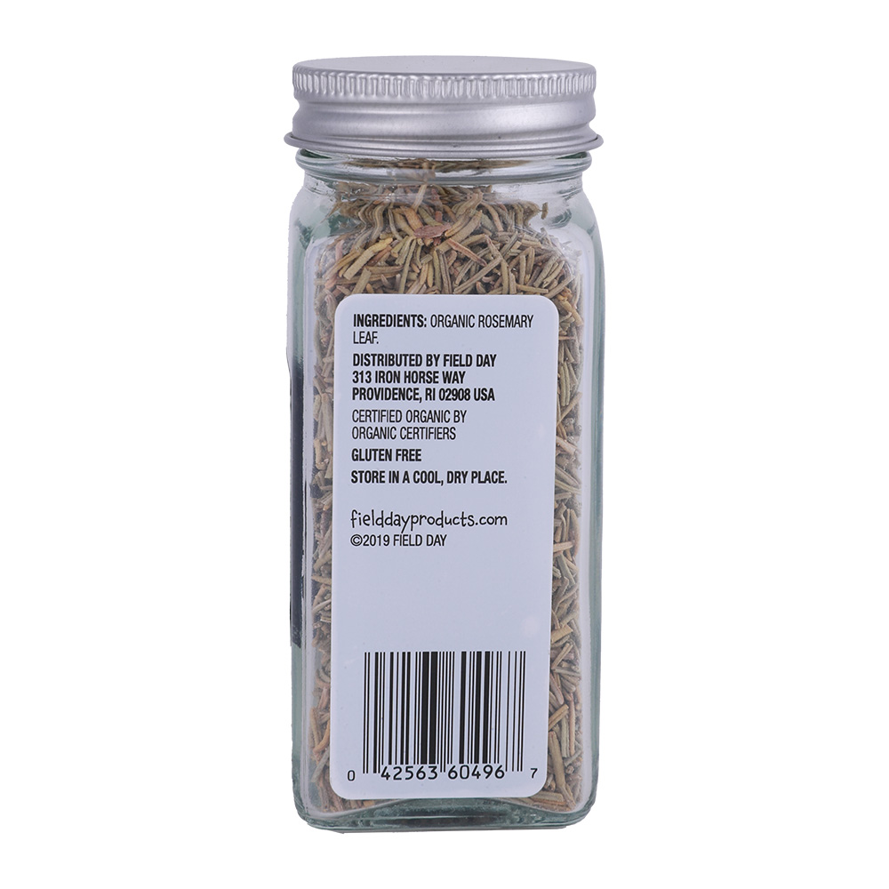 Field Day Spices Whole Rosemary Organic 19.8g back image