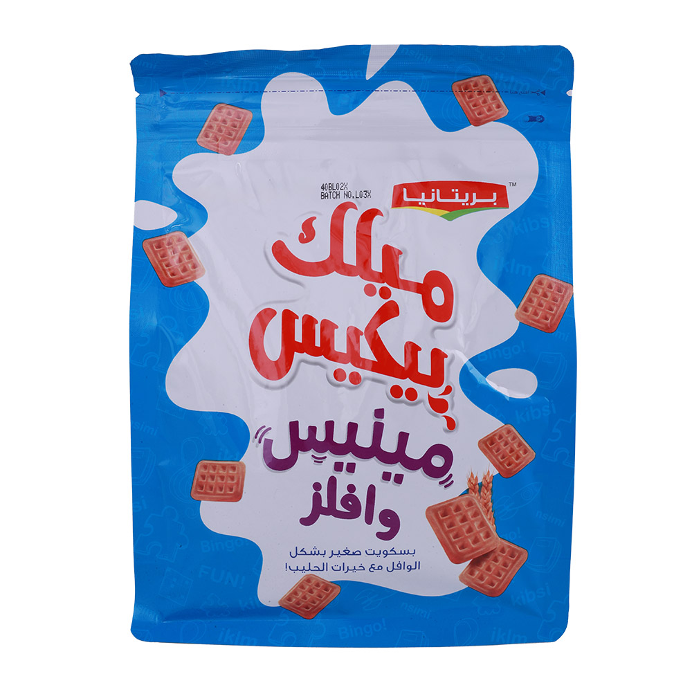 Britannia Milk Bikis Mini Waffles Bag 200g back image