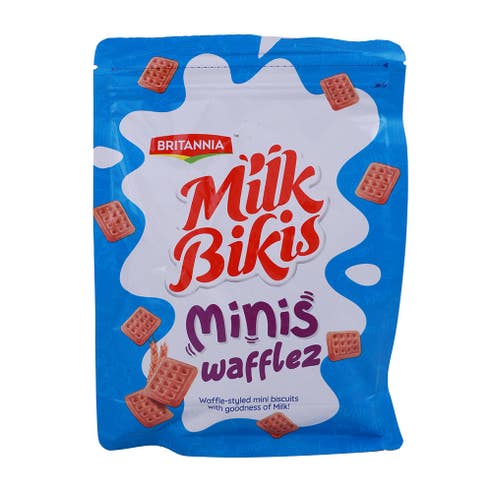 Britannia Milk Bikis Mini Waffles Bag 200g 