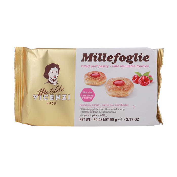Vicenzi Matilde Raspberry Filled Puff Pastry 90g