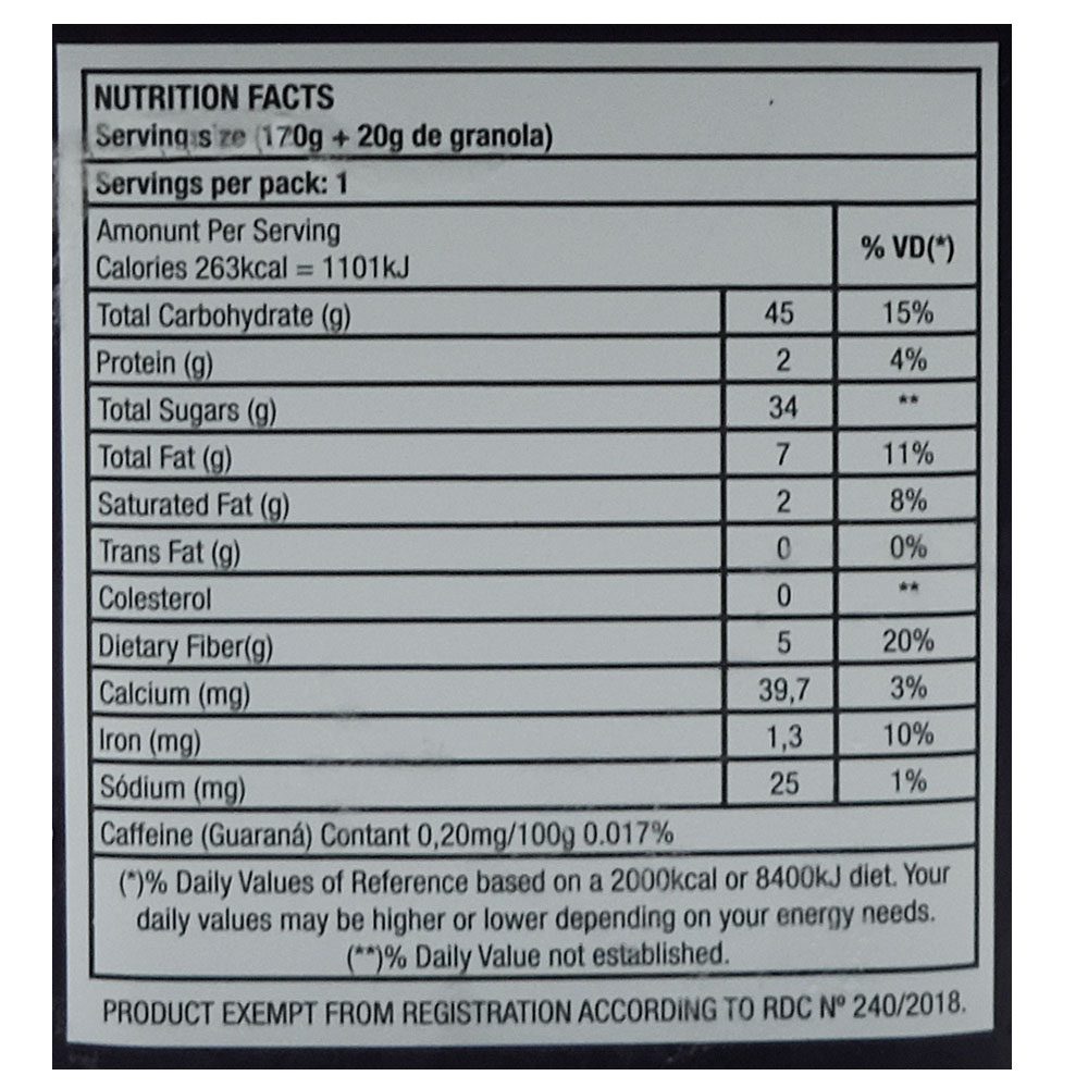 Amazonas Acai Puree 220ml right side image