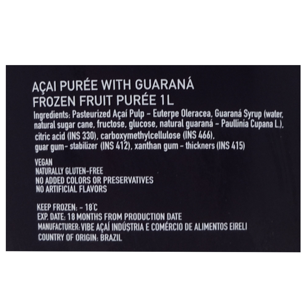 Amazonas Acai Puree 1L right side image