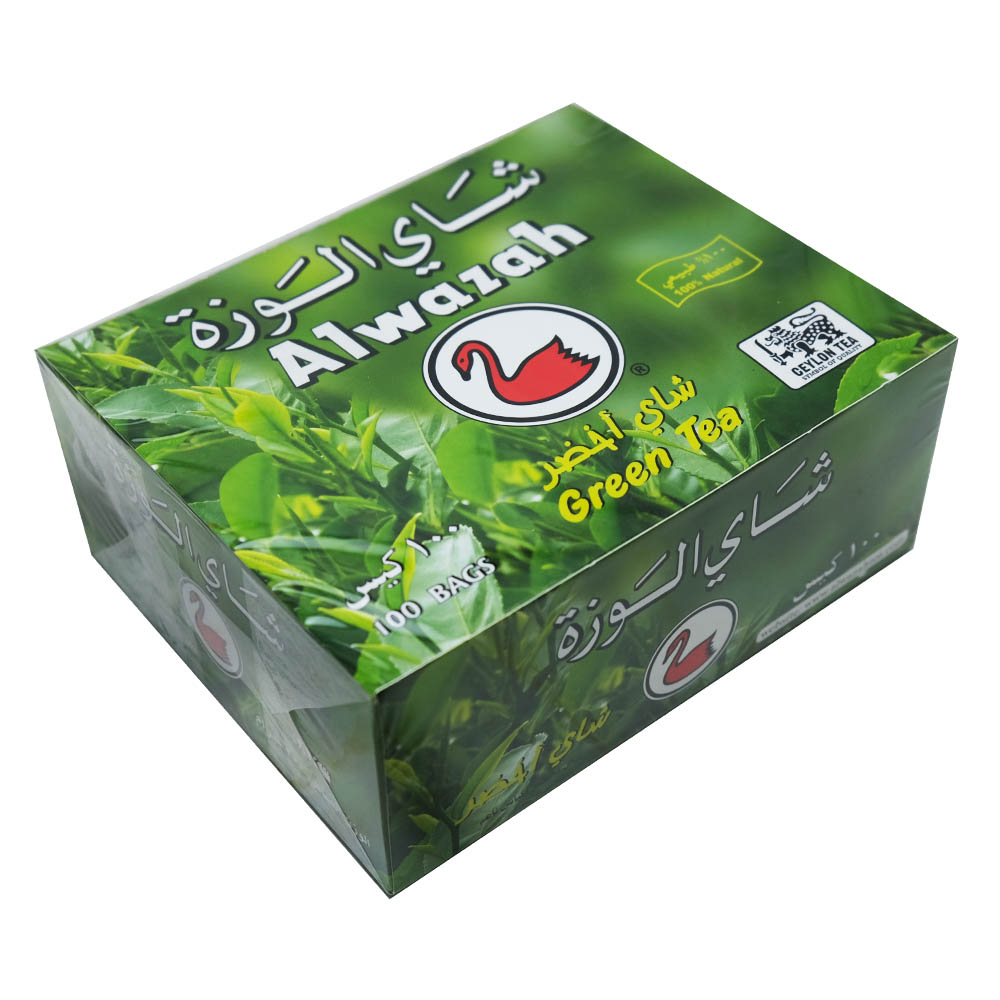 Al Wazah Green Tea Bag 100's right side image