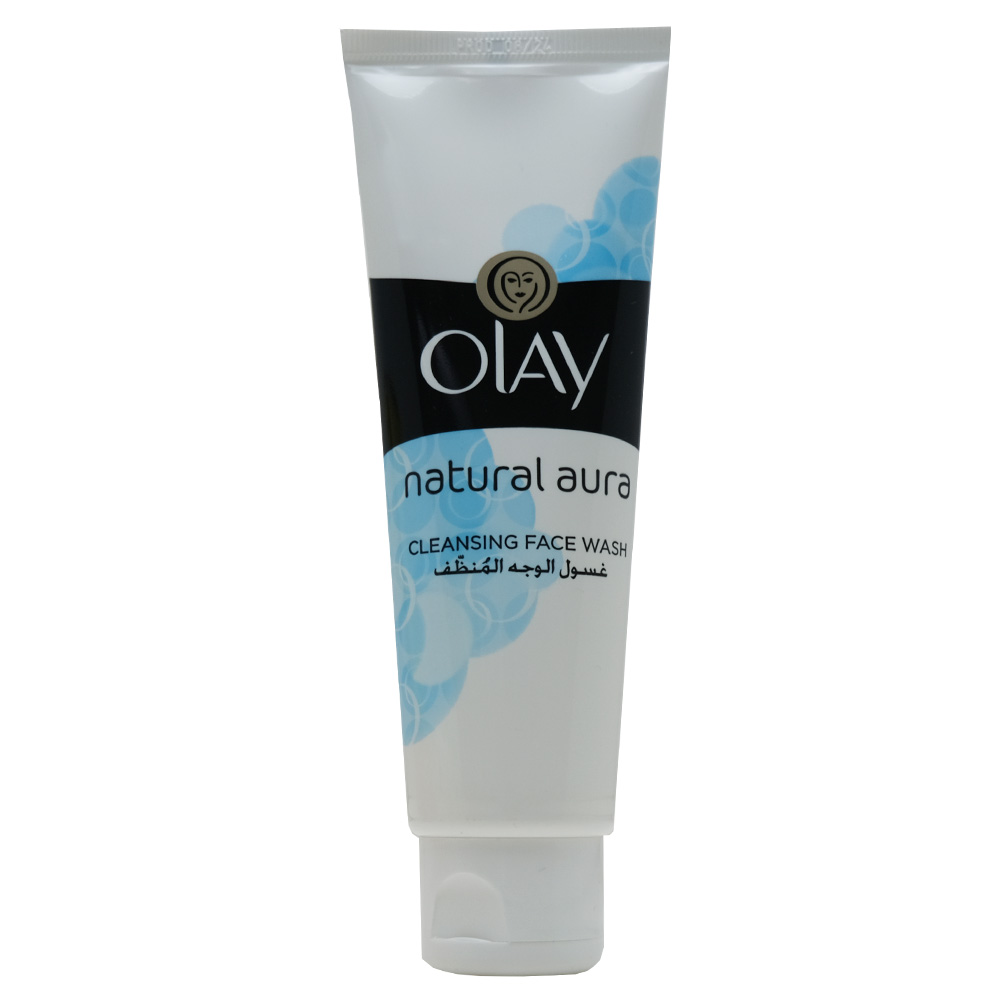 Olay Natural Aura Cleansing Face Wash 100ml - Premium Cut Perfection - Available at Alosra Online Grocery Store.