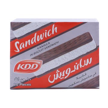 KDD Vanilla Sandwich Ice Cream 10x77ml