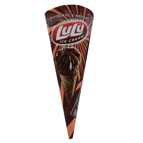 Lulu Chocolate & Nougat Cone Ice Cream 134ml 