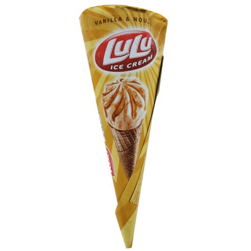 Lulu Vanilla & Nougat Cone Ice Cream 134ml 