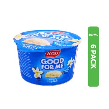 KDD Good For Me No Added Sugar Vanilla Ice Cream 6x167ml