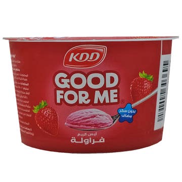 Kdd Good For Me No Added Sugar Strawberry Ice Cream 167ml 
