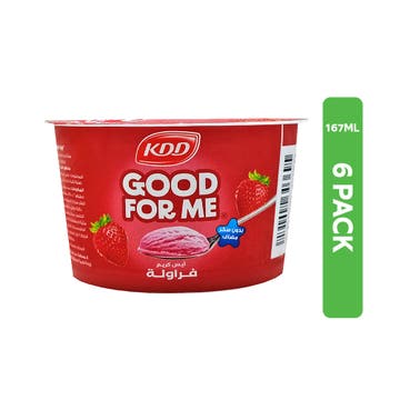 KDD Good For Me No Added Sugar Strawberry Ice Cream 6x167ml