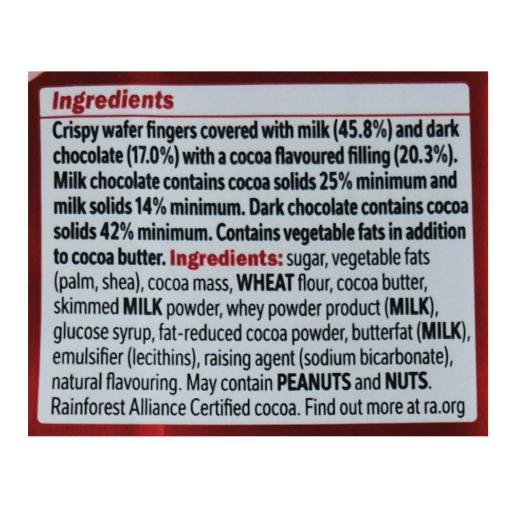 Nestle Kit Kat Double Chocolate Sharing Block 99g back image
