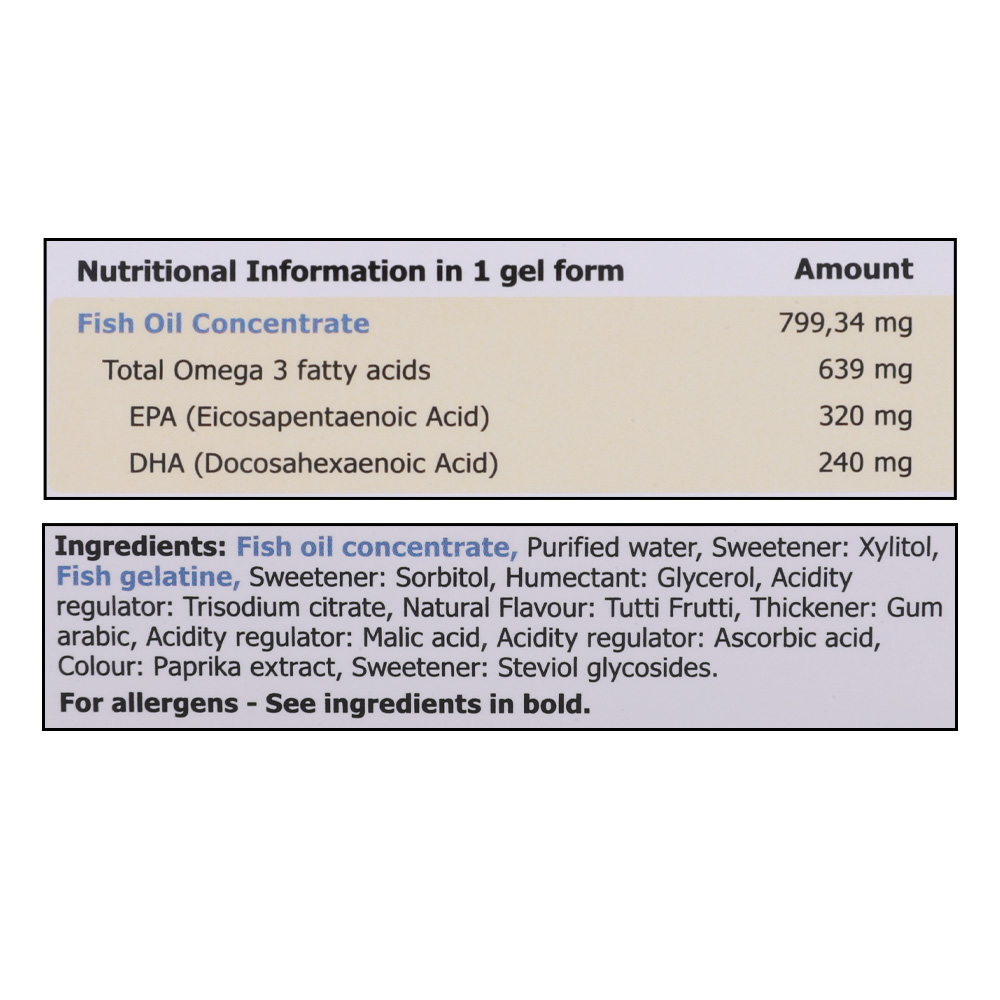 Easy Vit Fishoil Plus Omega 3 For Children right side image