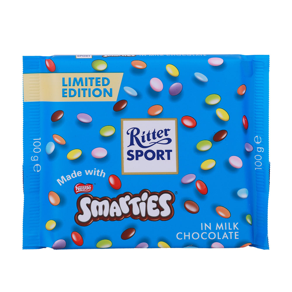 Ritter Sport Smarties Milk Chocolate 100g