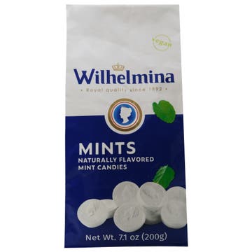 Wilhelmina Mint Candies Standup Bag 200g 