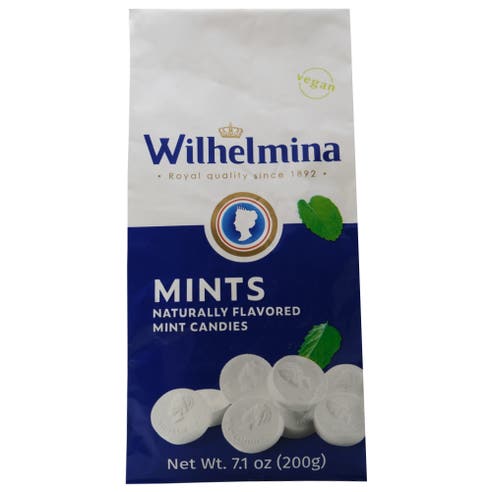 Wilhelmina Mint Candies Standup Bag 200g 