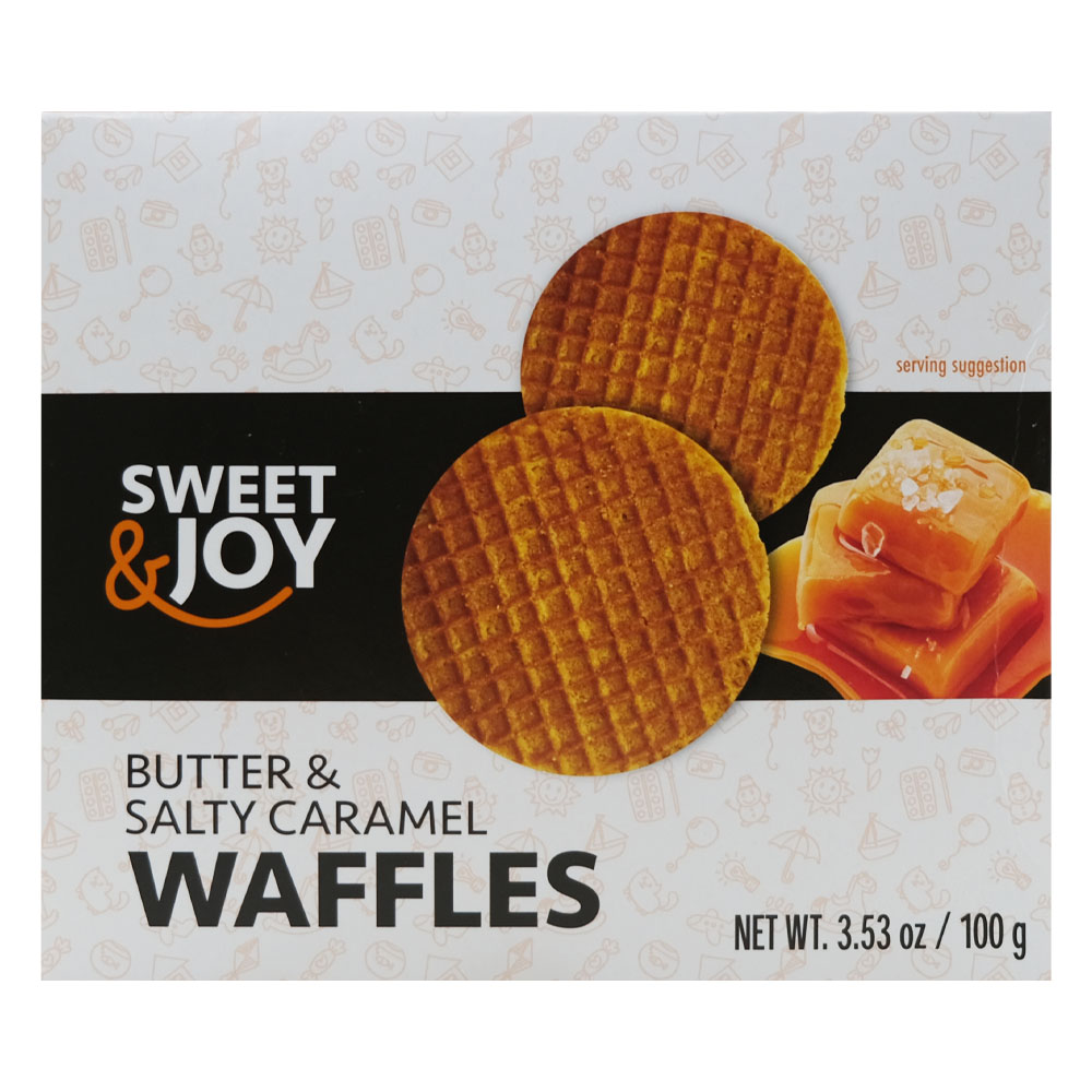 Sweet & Joy Butter & Salty Caramel Waffles 100g