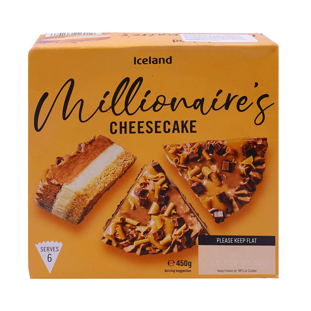Iceland Millionaire's Cheesecake 450g – Available at Alosra Online Supermarket