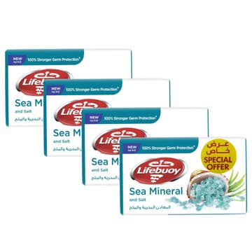 Lifebuoy Sea Minerals Soap Bar 125g 3+1 Free [Special Offer] 