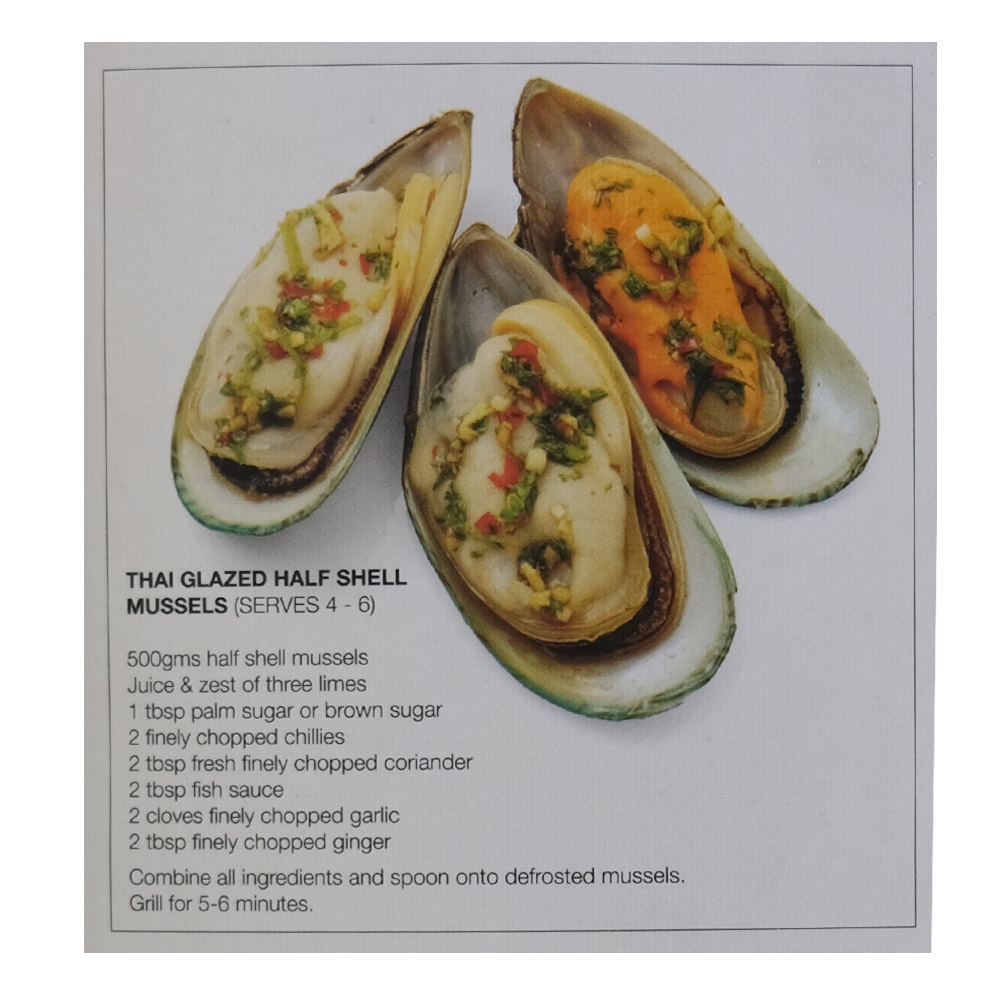 Delmon Frozen Half Shell Mussels 1Kg right side image