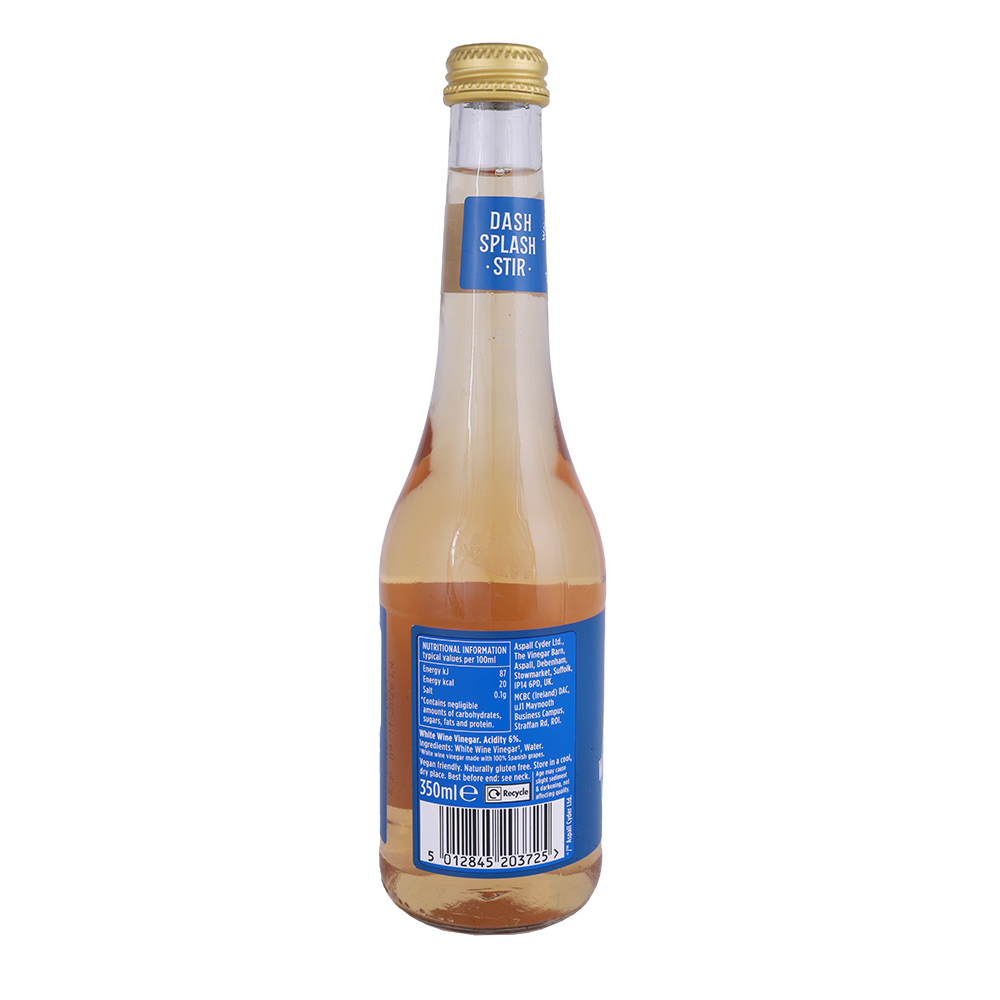 Aspall White Wine Vinegar 350ml [Contains Pork] back image