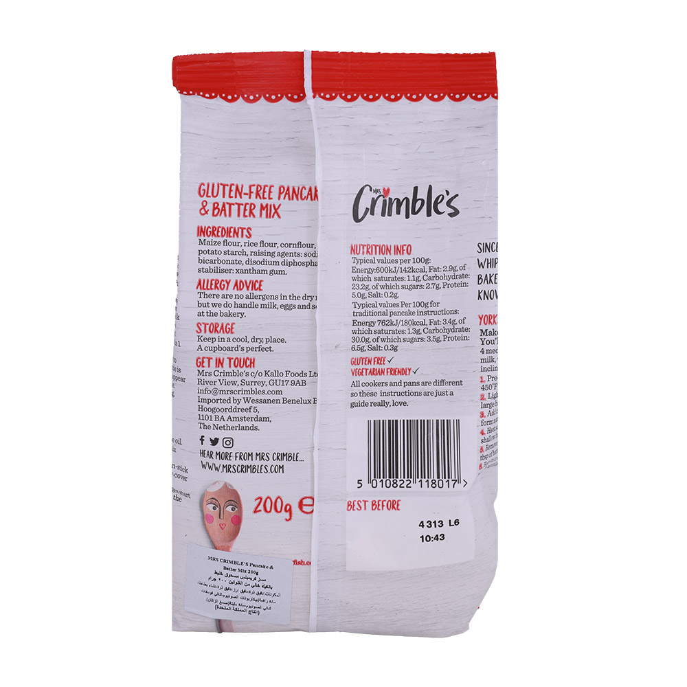 Mrs Crimbles Pancake And Batter Mix 200g - Bahrain Alosraonline store