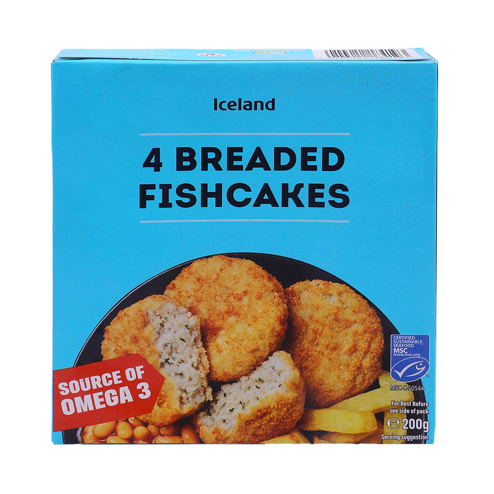 Iceland 4 Breaded Fish Cakes 200g