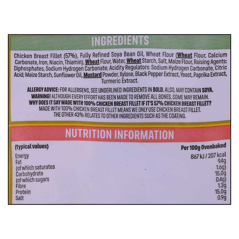 Iceland Crispy Coated Chicken Strips 500g right side image