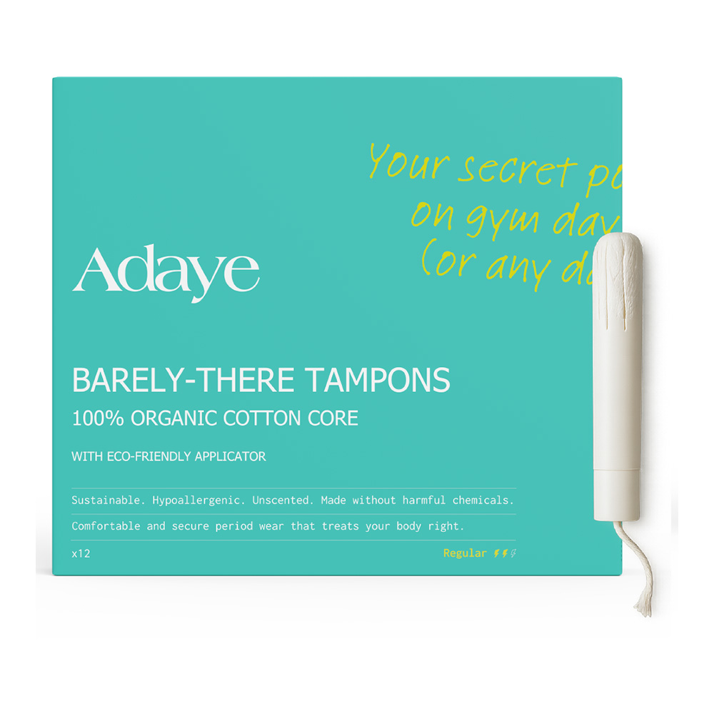 Adaye Organic Cotton Barely-There Tampons 12s 