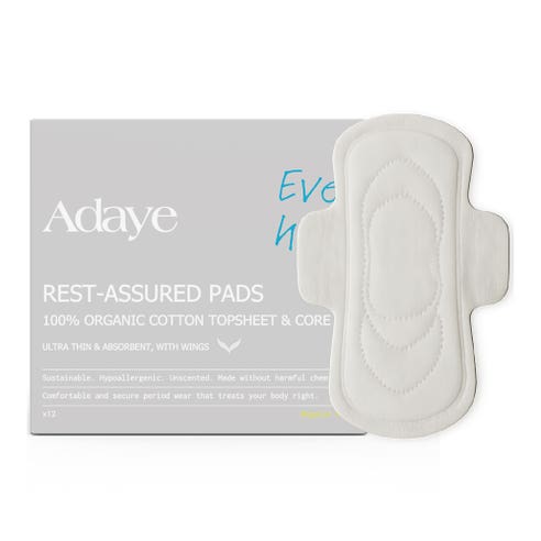 Adaye Organic Cotton Rest-Assured Pads Regular Size 12s 