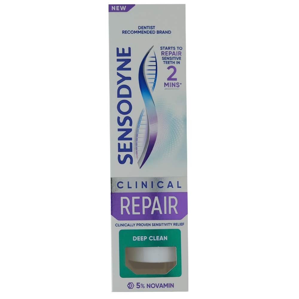 Sensodyne Clinical Repair Deepclean Toothpaste 75ml - Nourishing & Wholesome - Available at Alosra Online Grocery Store.