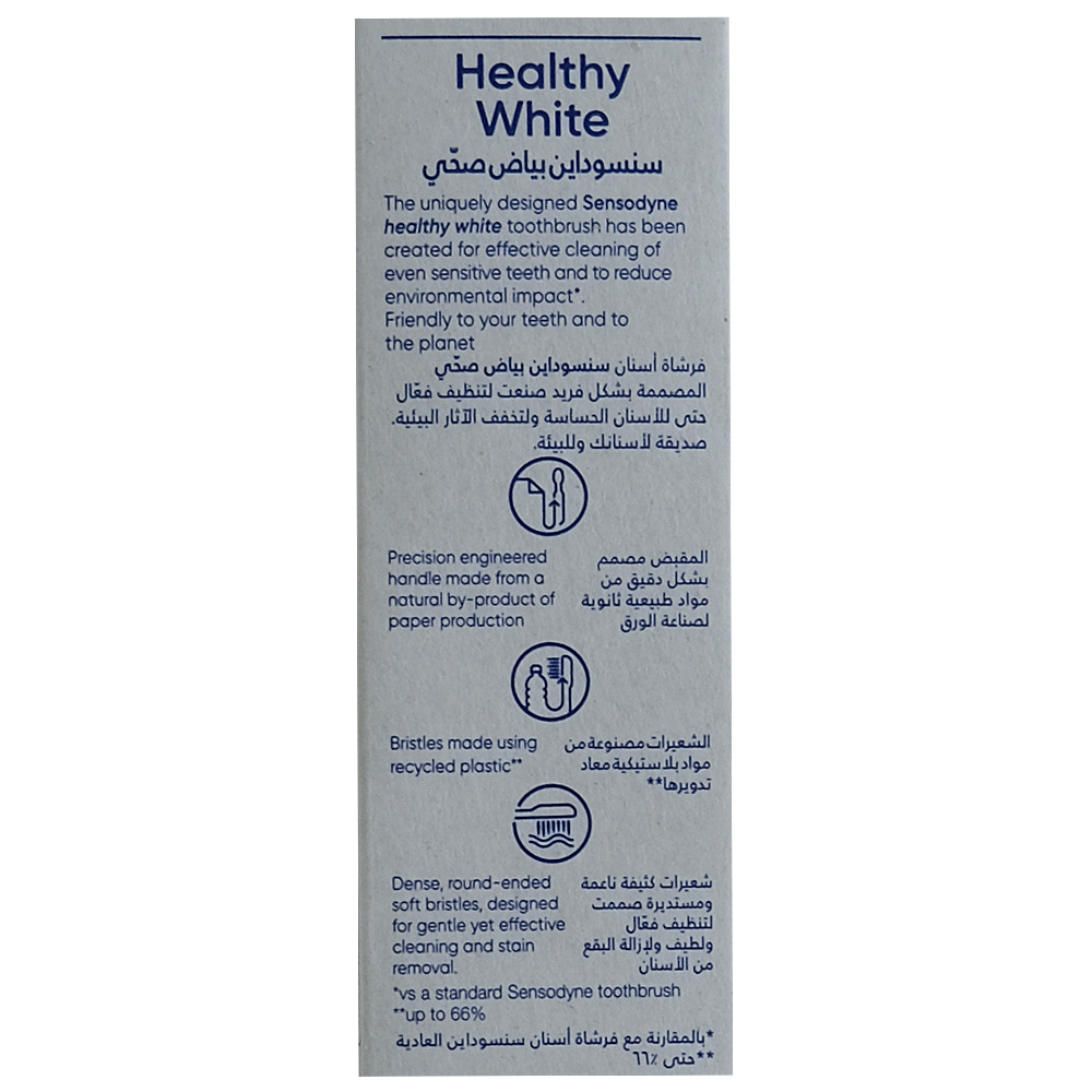 Sensodyne Healthy White Soft Toothbrush back image