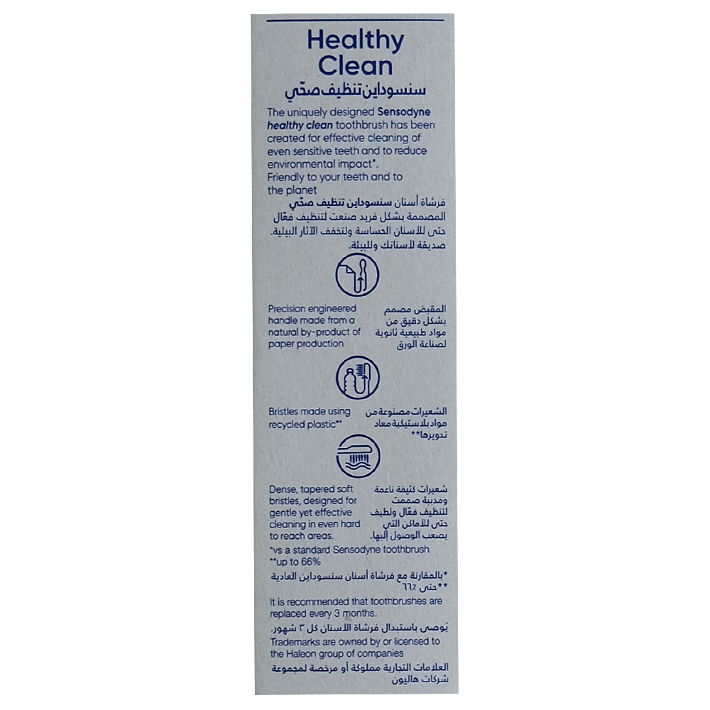 Sensodyne Healthy Clean Soft Toothbrush back image