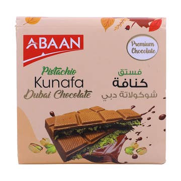 Abaan Pistachio Kunafa Chocolate 80g