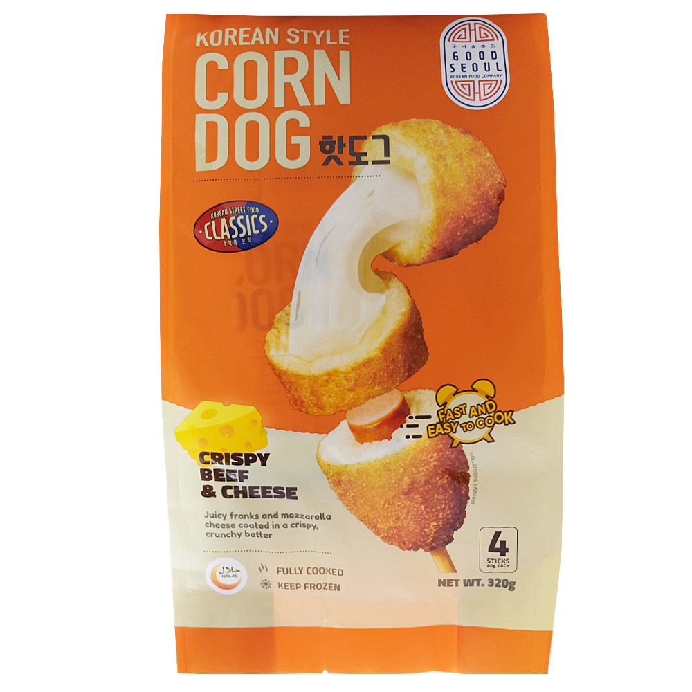 Good Seoul Crispy Beef & Cheese Corn Dog 4 Stick 320g 
