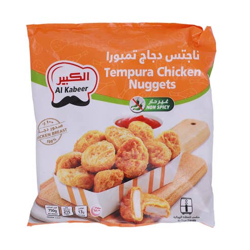 Al Kabeer Tempura Chicken Nuggets Non Spicy 750g 