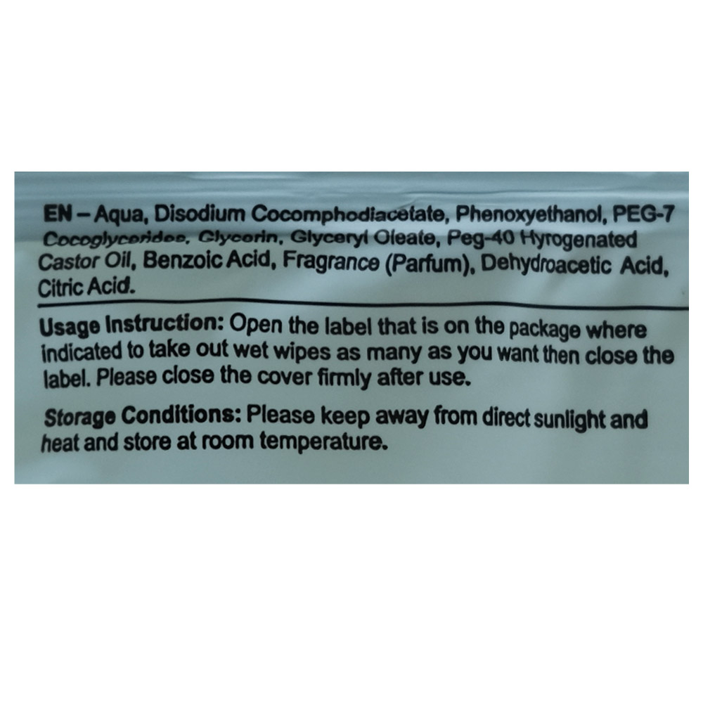 Bumble Mediterranean Breeze Wet Wipes 100s right side image