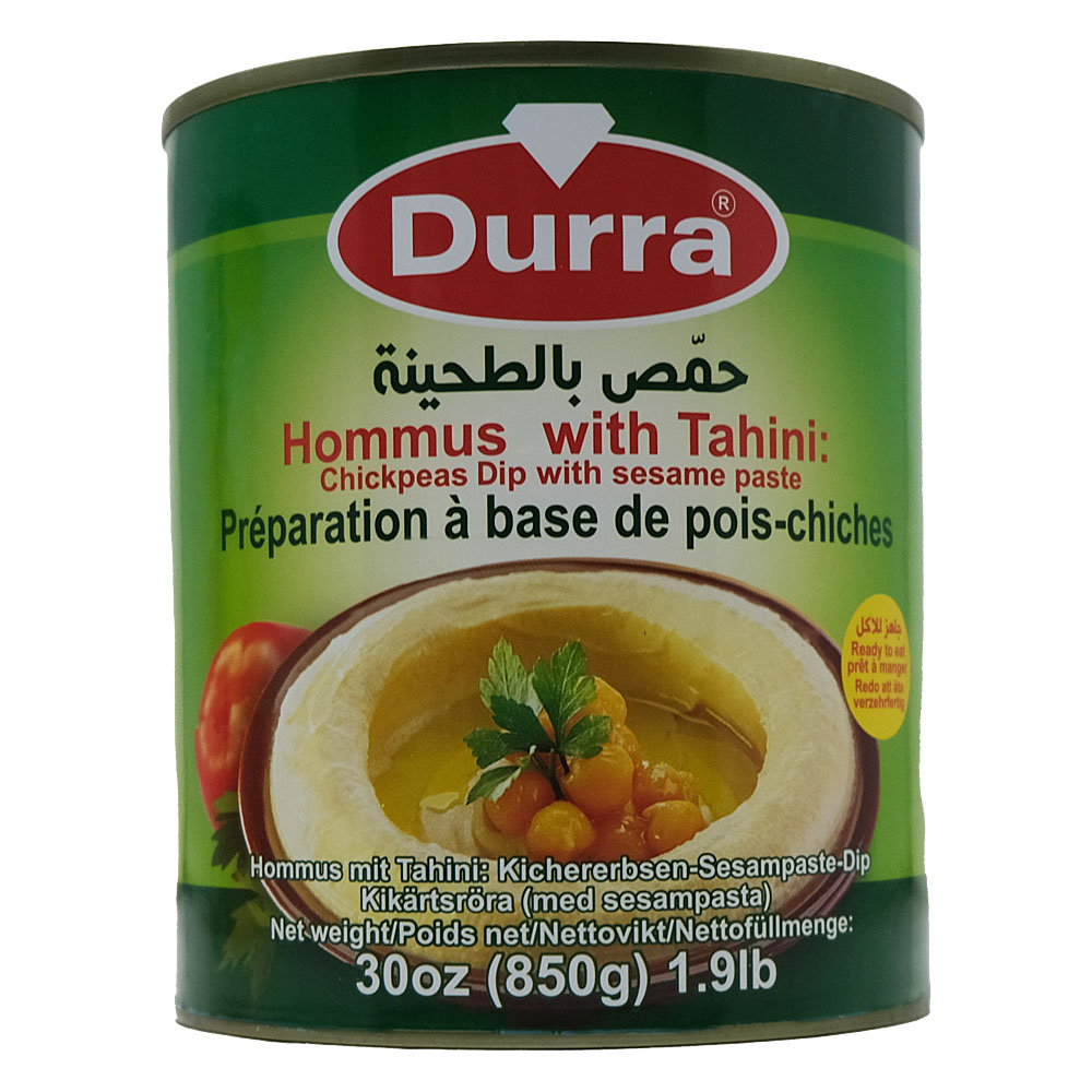 Durra Hummus With Tahini Chickpease Dip 850g - Crunchy & Fresh - Available at Alosra Online Grocery Store.