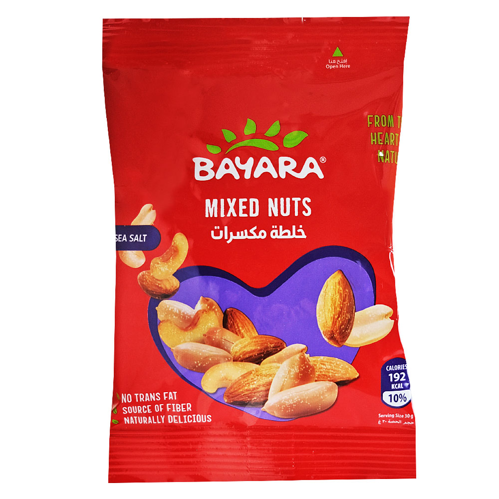Bayara Sea Salted Mixed Nuts Snacks 30g