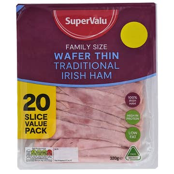 Supervalu Wafer Thin Traditional Irish Ham 320g [Contains Pork]