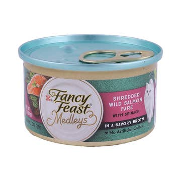 Fancy Feast Medleys Shredded Wild Salmon Fare Cat Food 85g