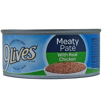 9 Lives Meaty Pate With Chicken 155g 