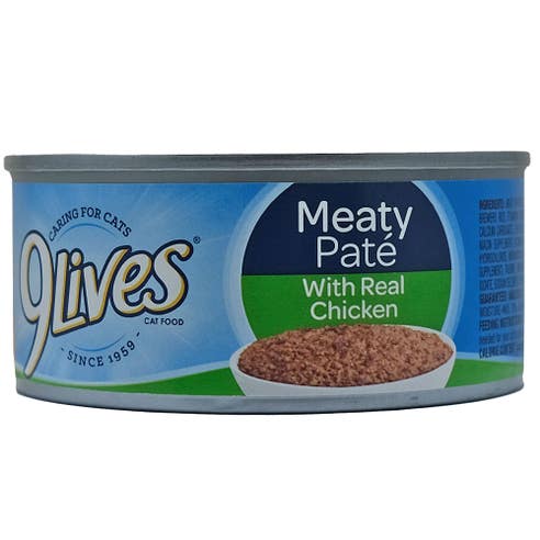 9 Lives Meaty Pate With Chicken 155g 