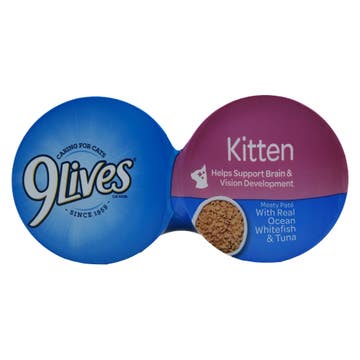 9 Lives Meaty Pate Kitten Formula 624g 