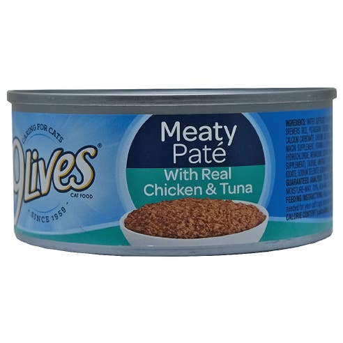 9 Lives Meaty Pate Chicken & Tuna 155g 