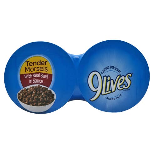 9 Lives Tender Morsels Beef In Sauce 624g 